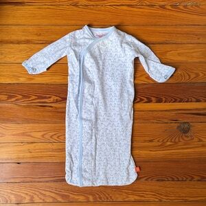 Magnetic Me Baby Sleep gown with bunny Print - Blue & White
